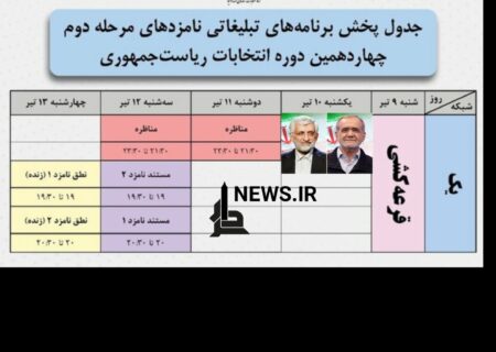 زمان پخش مناظره‌های دور دوم انتخابات ریاست‌ جمهوری اعلام شد